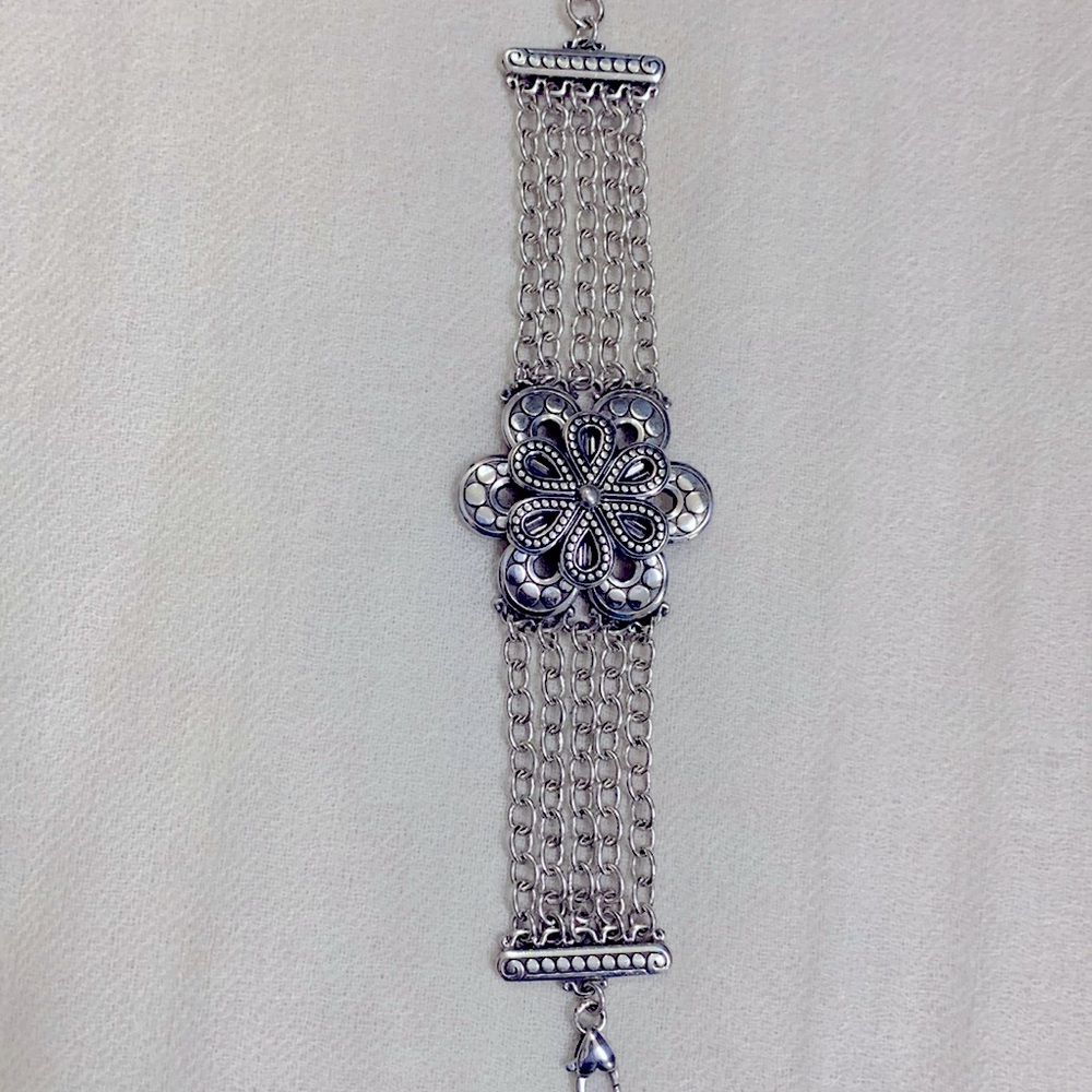 Brighton bracelet silver tone wide chain